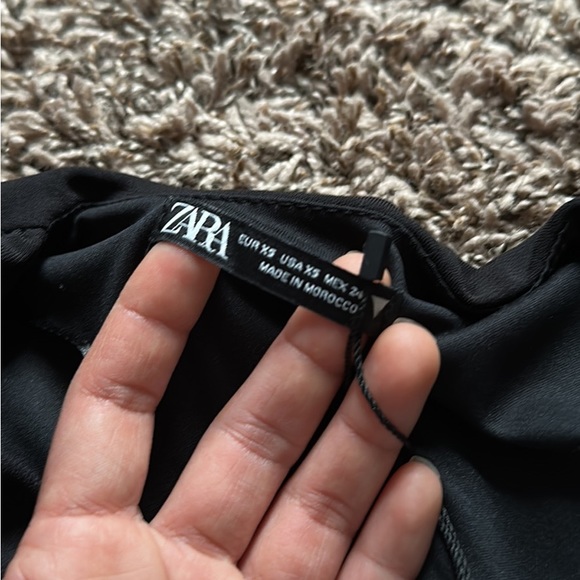Zara Black Draped Dress XS - Picture 5 of 6